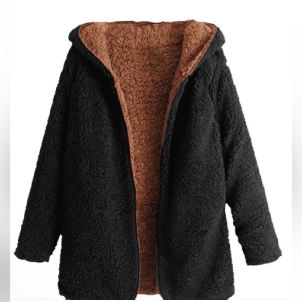 URBAN OUTFITTERS REVERSIBLE TEDDY COAT